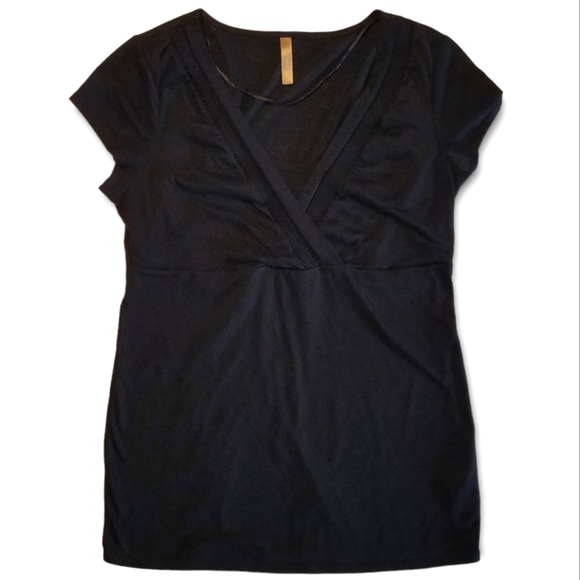 Thyme Maternity Black Nursing Top, Large - Picture 2 of 6